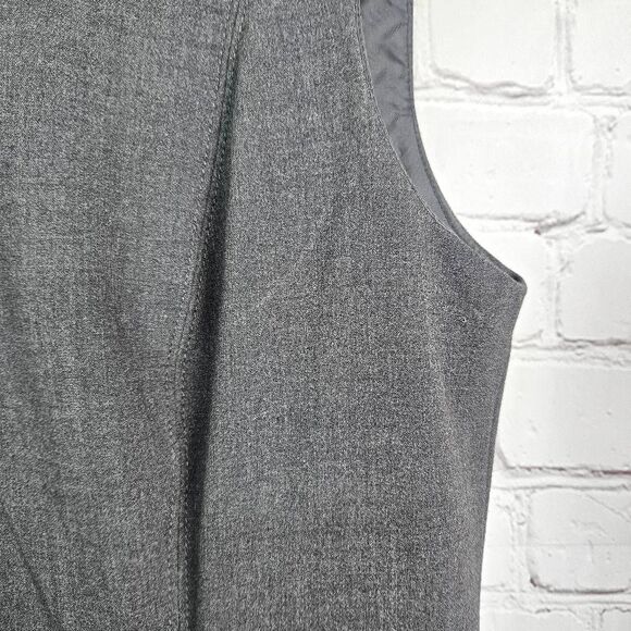 CALVIN KLEIN A Line Gray Business Career Sleeveless Midi Sheath Dress Size: 6 - Picture 4 of 7